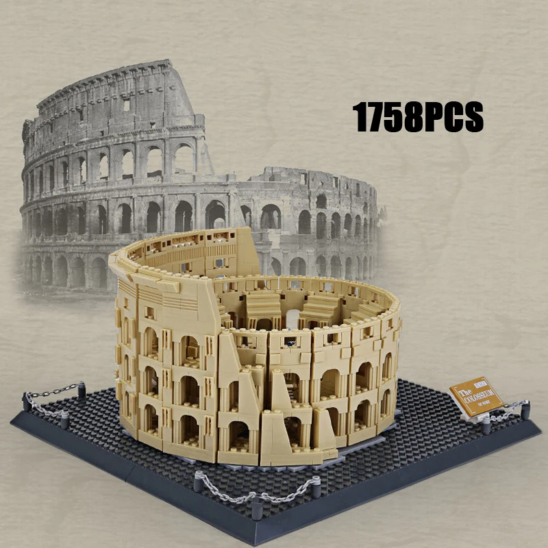 Arquitectura De Fama Mundial, El Coliseo Romano, Juguetes De Bloques De Construcción, Una Elección De Regalo Perfecta.
