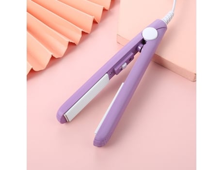 Plancha de pelo con férula pequeña para estudiante, mini férula eléctrica pequeña para mujer, rizo recto, flequillo de doble uso, rizador recto púr...
