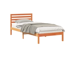 Maison Exclusive - Estructura De Cama Con Cabecera Marrón Cera 90 X 220 Cm