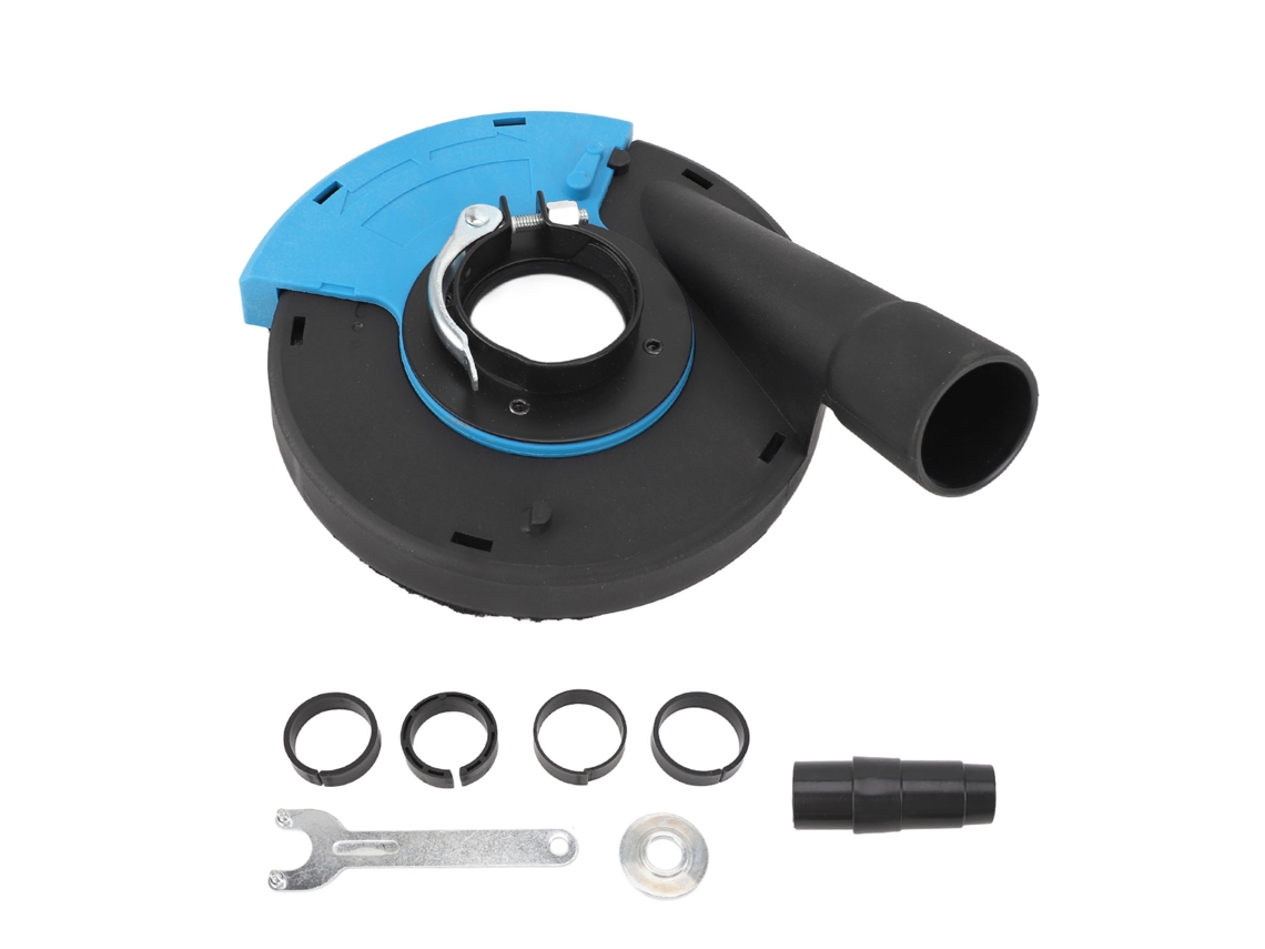 Colector de polvo para amoladora angular de 5 pulgadas con cubierta azul y negra para lijar piedra, piso y concreto Kofihety