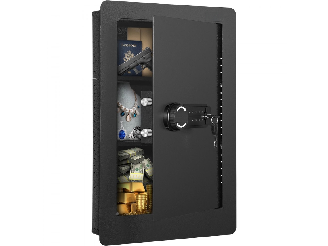 Caja fuerte de pared Tekmaquinas con teclado digital, alarma y montaje oculto