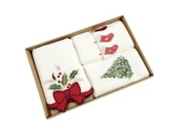 Toallas Navideñas – 3 Piezas Algodón para Cocina y Baño RNEMITERY