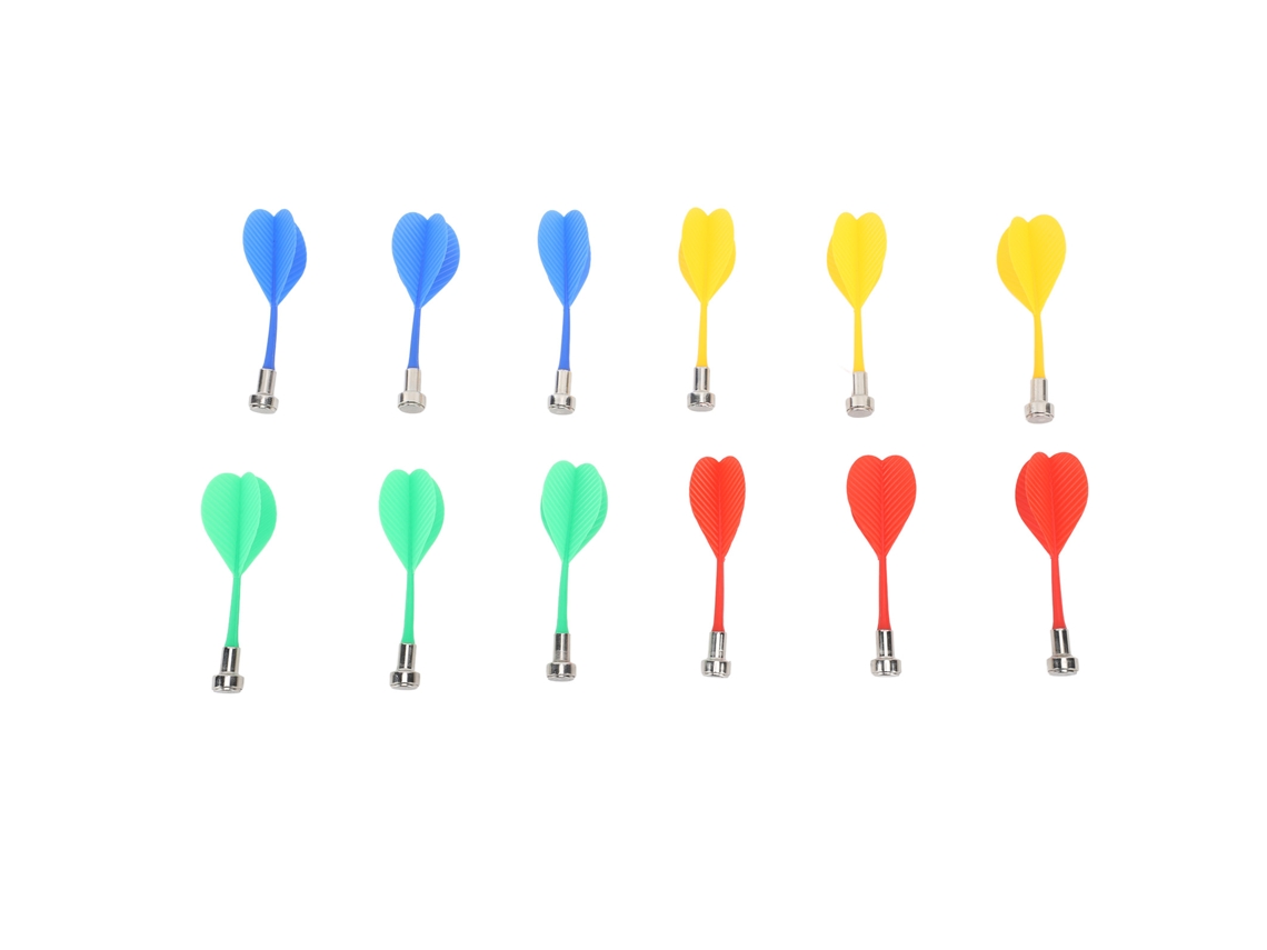 2026-12pcs Flechas Magnéticas De Plástico Para Tablero De Dardos Niños Adultos Juego Rojo Verde Azul Amarillo