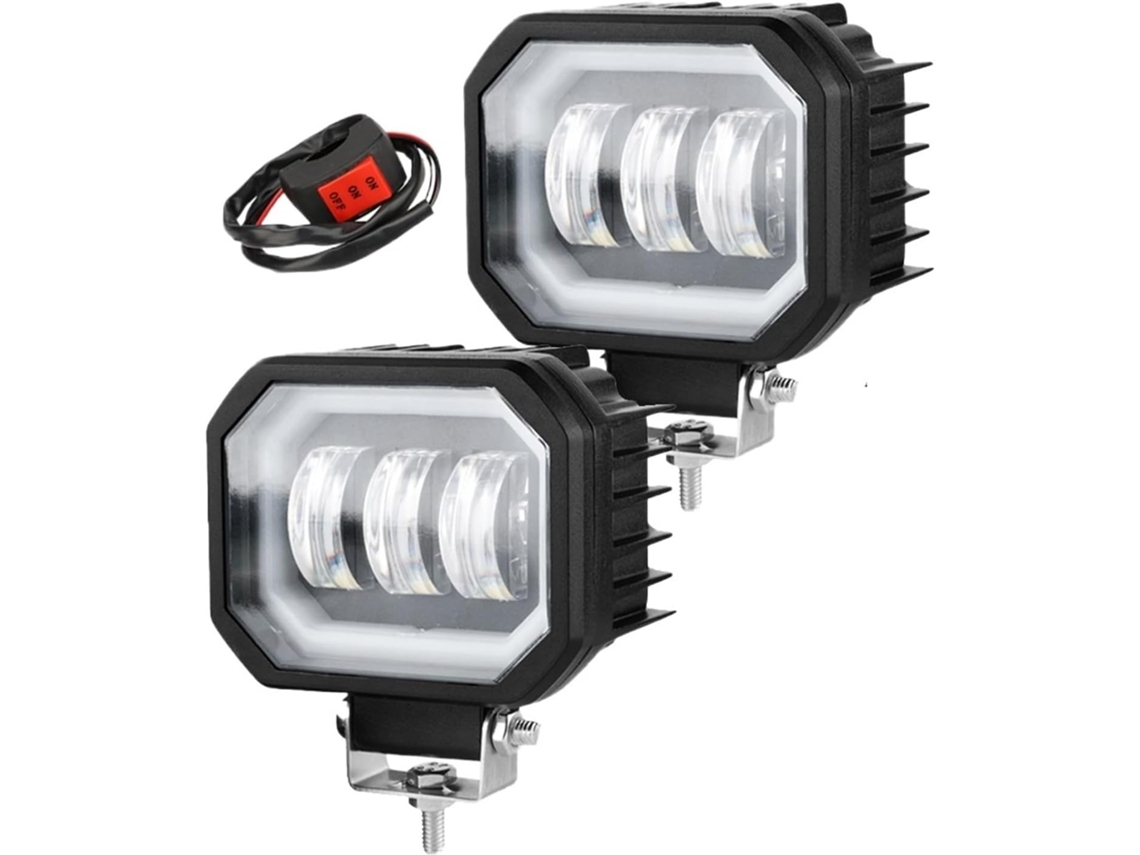 Faros Delanteros Tipo Angel Eyes Para Motocicleta Bicicleta