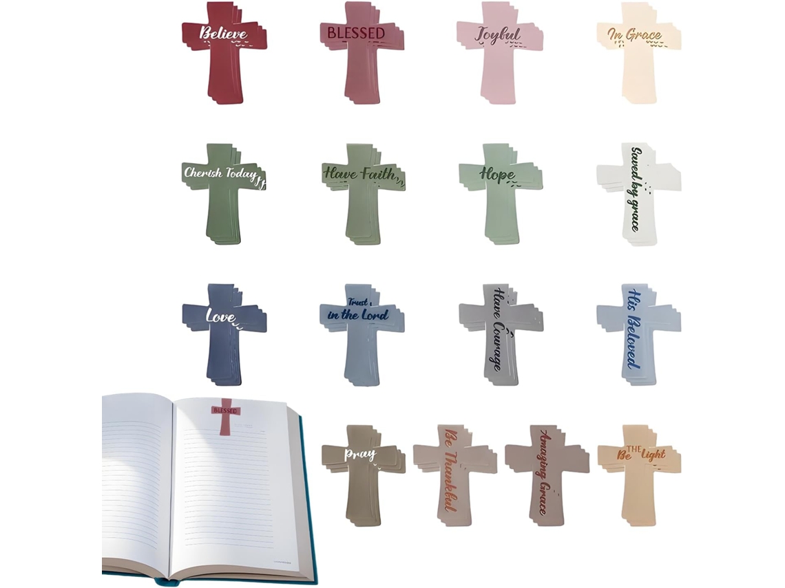 Marcapáginas de punto de cruz, marcapáginas magnéticos con base magnética, clips motivacionales Vayotoy.