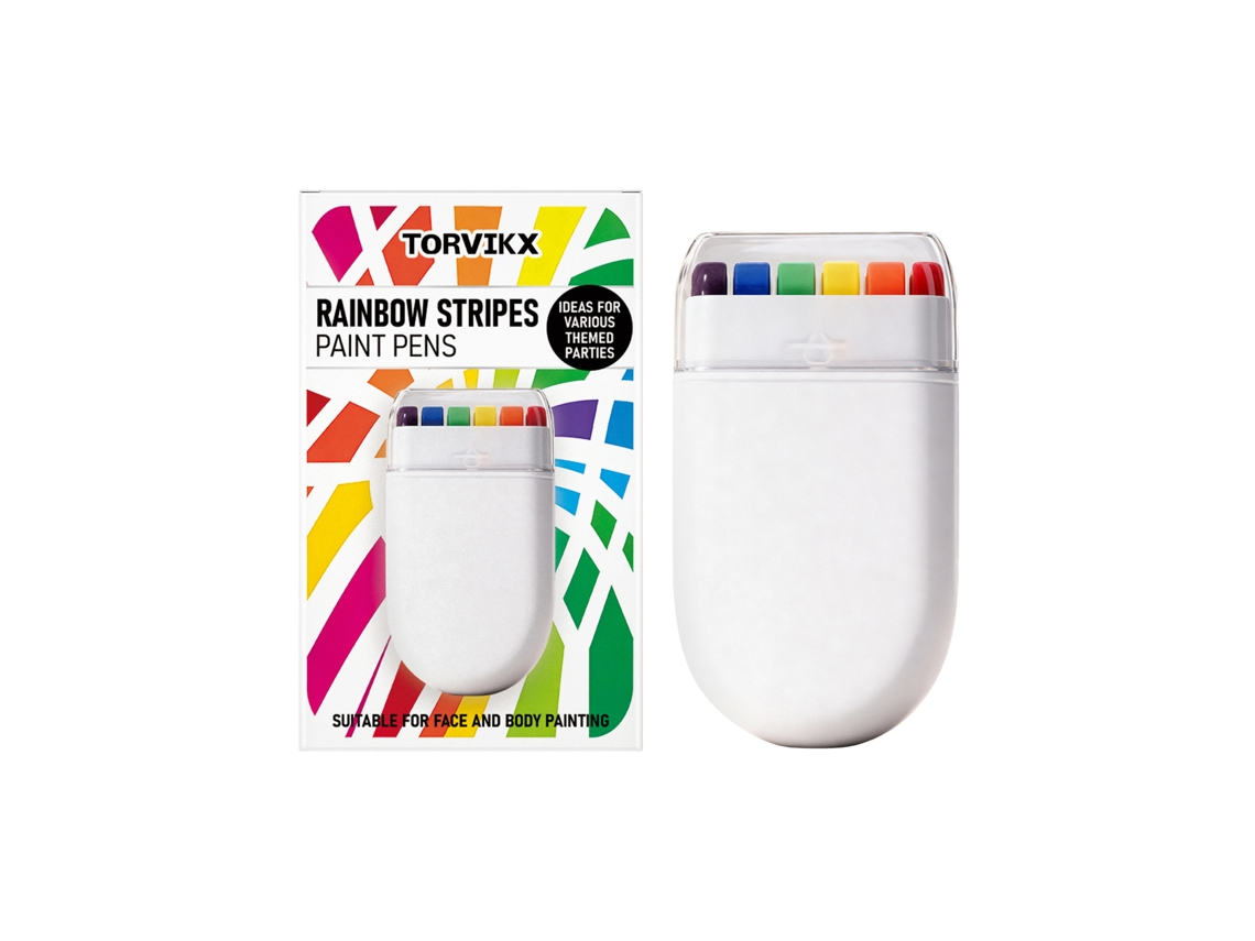 Bolígrafo de pintura facial arcoíris para fiestas y eventos.