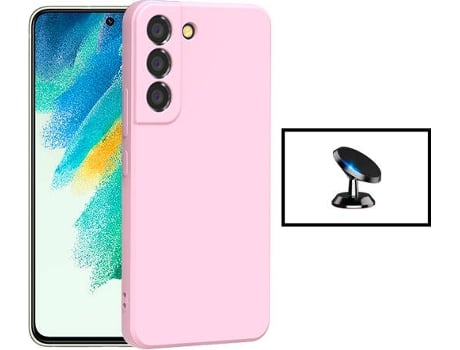 Kit Carcasa + Soporte Magnético Samsung Galaxy S22+ Plus 5G G4M Rosa