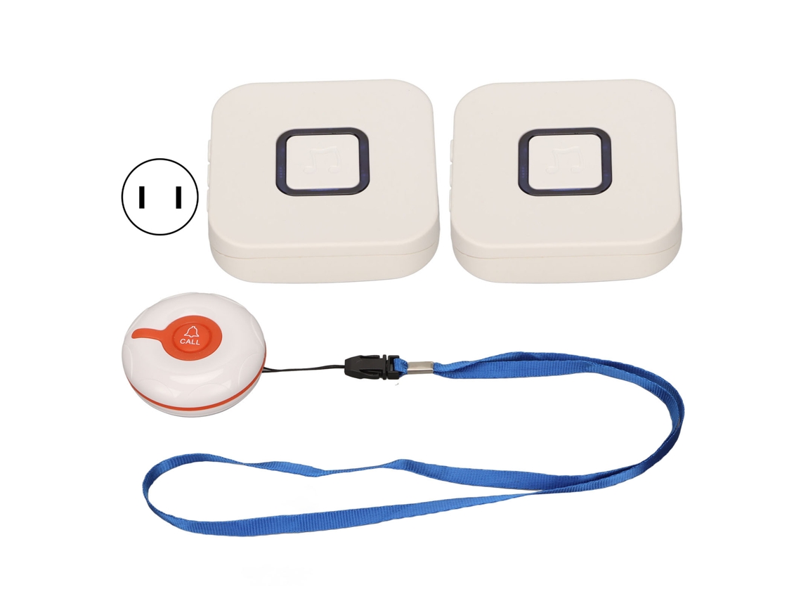 Localizador Inalámbrico Para Cuidadores, Botón De Llamada, Monitorización De Ancianos, Sistema De Alerta Para Enfermeras, Enchufe Estadounidense, 100-240 V.