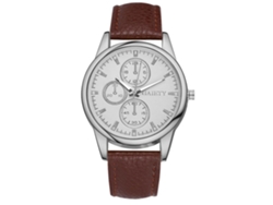 Reloj De Pulsera De Cuarzo Informal Para Mujer Con Eslabones, De Pu (marrón)