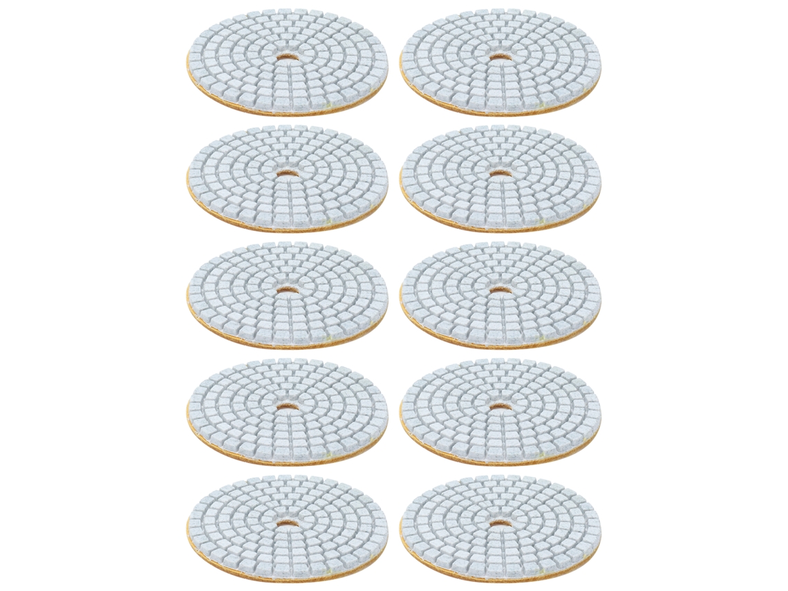 10 Espátulas De Diamante De 7,6 Cm (3 Pulgadas) Y Grano 150 Para Pulido Húmedo De Granito Y Mármol.