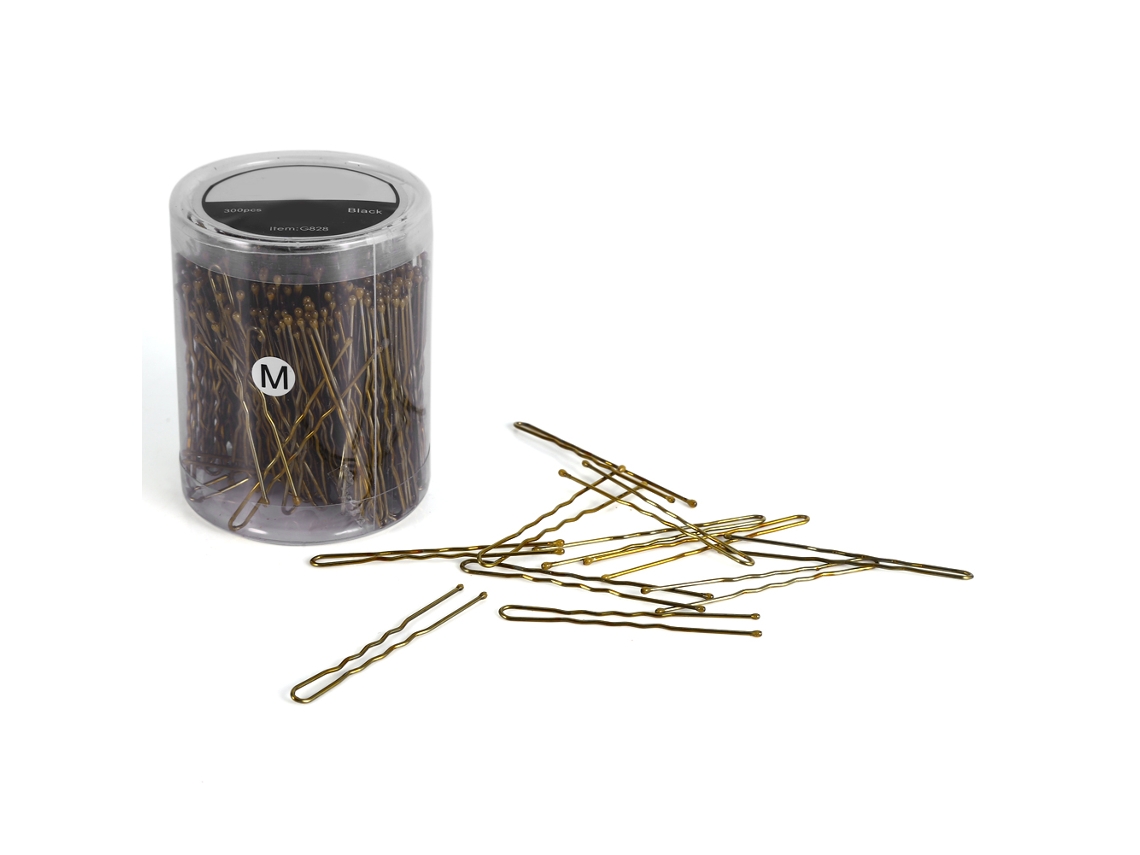 300pcs Pinzas De Pelo Para Peinados Diy Herramientas De Estilismo Accesorios De Salón (oro M)