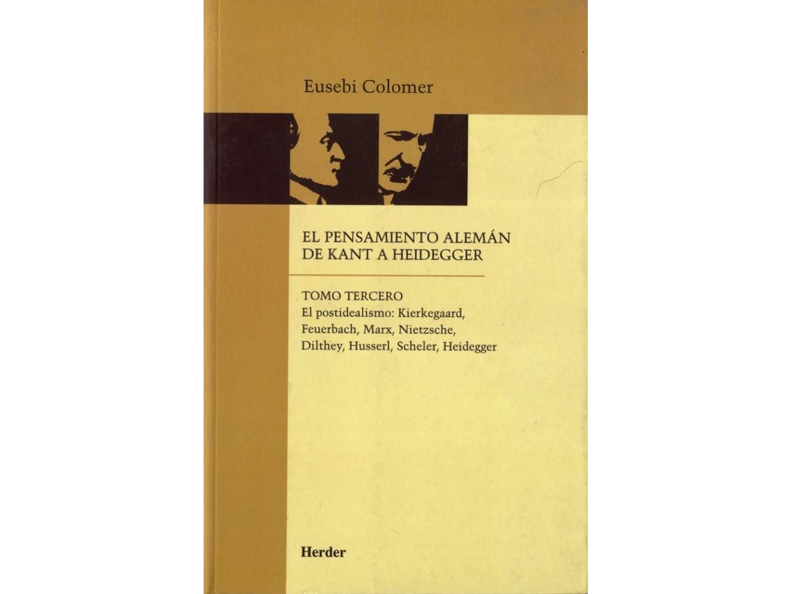 Libro El Pensamiento Alemán De Kant A Heidegger Tomo Iii de Eusebi Colomer (Español)