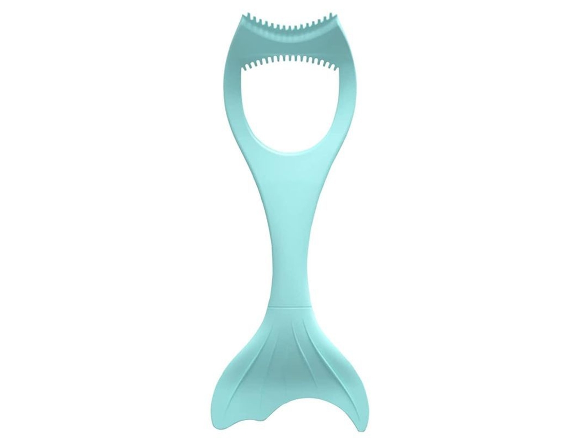 Protetor de Cílios para Máscara, Ferramenta de Aplicação Silicone Reutilizável com Pente Curvo e Design Sereia