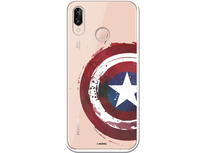 Carcasa Huawei P20 Lite MARVEL Capitán América Transparente