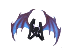 Accesorio Alas De Dragón Accesorios Mardi Gras Cosplay Para Halloween Azul Morado Suave Pu Ajustable