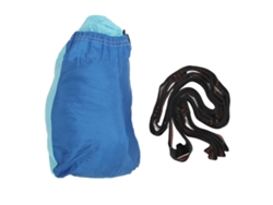 Hamaca Portátil Para Dos Personas Para Acampar, Ideal Para Uso En Exteriores E Interiores, Mochileros, Viajes Y La Playa - Azul Real Y Azul Cielo