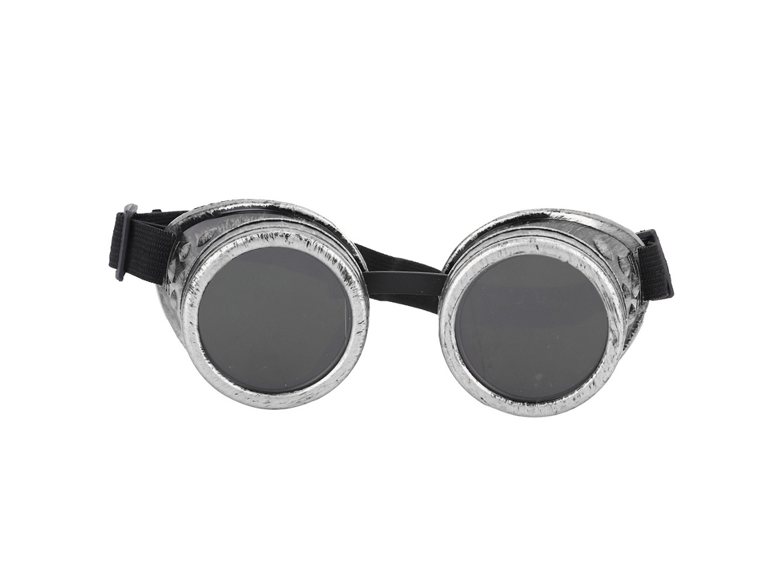 Gafas Steampunk industriales retro a prueba de viento con personalidad plateada vintage