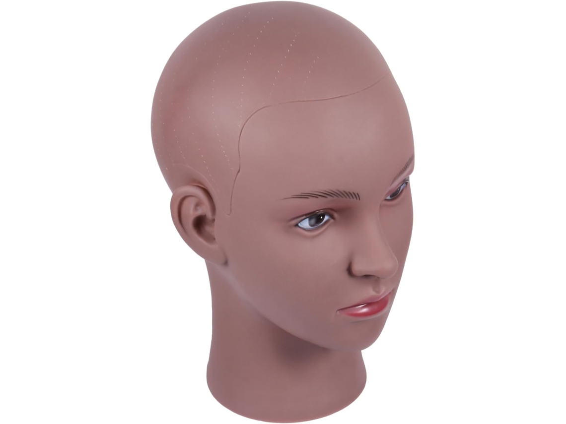 Peluca Tête De Mannequin Entraînement Pour Coiffure Avec Visage Présentoir Pelucas Et Chapeaux