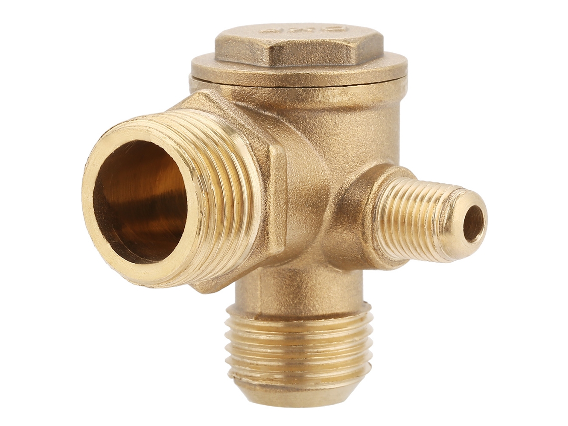 Válvula de retenção de latão para compressor de ar, rosca macho, 90 graus, 20*19*10mm