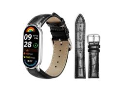 Correa para Xiaomi Smart Band 10/9/8/NFC - Piel - Hebilla - Textura de bambú (14 mm)