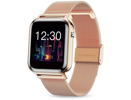 Smartwatch MDUG Monitor de Frequência Cardíaca Dourado