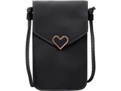 Bolso bandolera para mujer para teléfono móvil - Bolso cruzado compacto - Negro