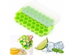 RNEMITERY Máquina para hacer cubitos de hielo con prismas hexagonales, bandejas de hielo con forma de panal, bandejas de silicona sin BPA para bebidas frías con