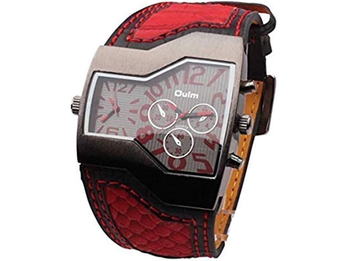 Reloj analógico para hombre ELORY, con movimiento de cuarzo dual y estilo moderno.