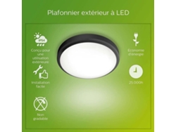 Philips Teto Light Doris - 6W - 4000 Kelvin - IP54 - Black