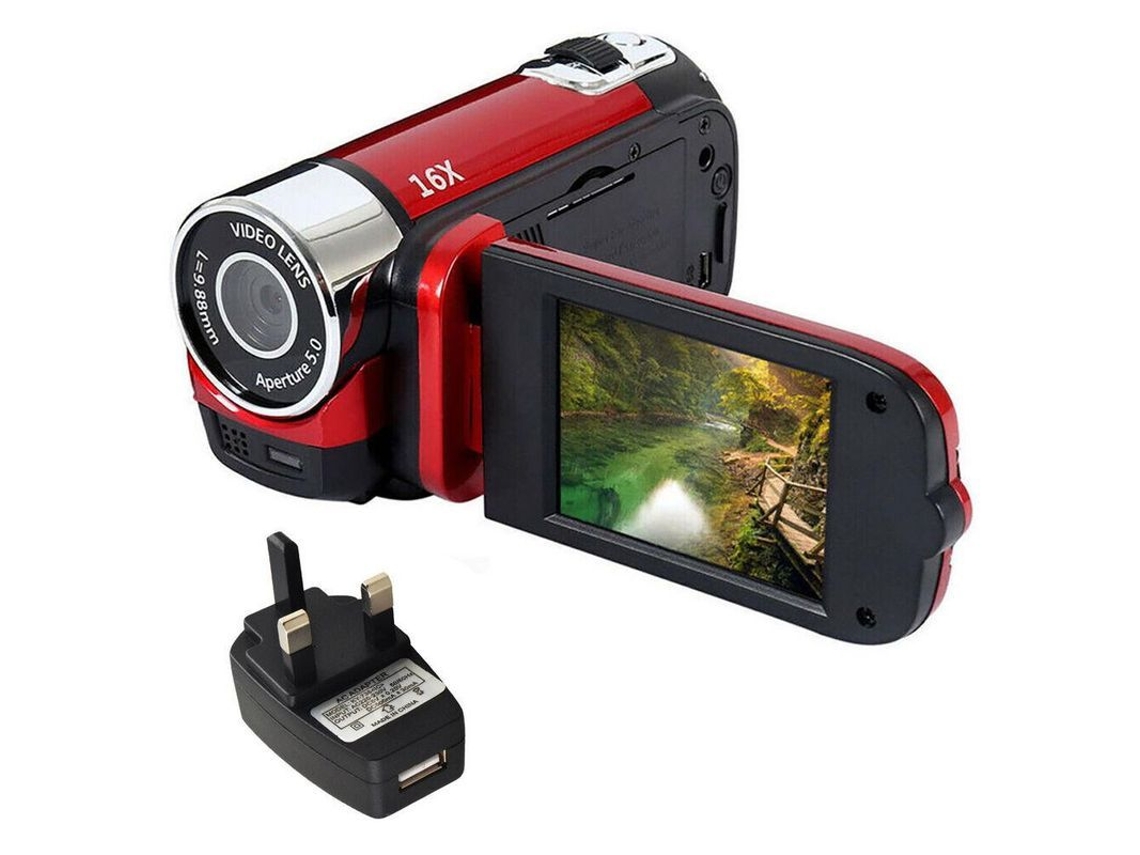 Videocámara Digital Con Zoom 16x, Full Hd 1080p, Grabadora De Vlogging Ld