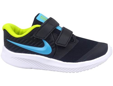 Zapatillas Deportivas NIKE Star Runner 2 (Azul, Amarillo, Negro - Material Sintético - 21)