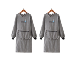 Delantal de algodón de 2 pulgadas, nuevo estilo, impermeable y resistente al aceite para la cocina del hogar, con manga larga y cinturilla, reutilizable.