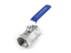 Válvula de esfera em aço inoxidável 304 com alavanca de rosca fêmea azul (1-1/2'' BSP)