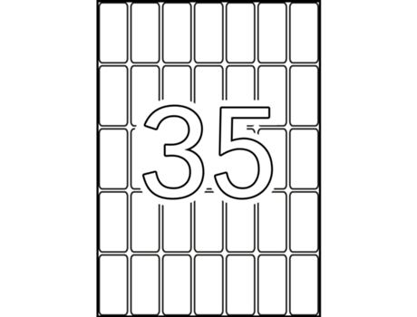 Etiquetas & Eadas con Adhesivo 15 Hojas APLI (Blanco - A5 19 X 40 mm)