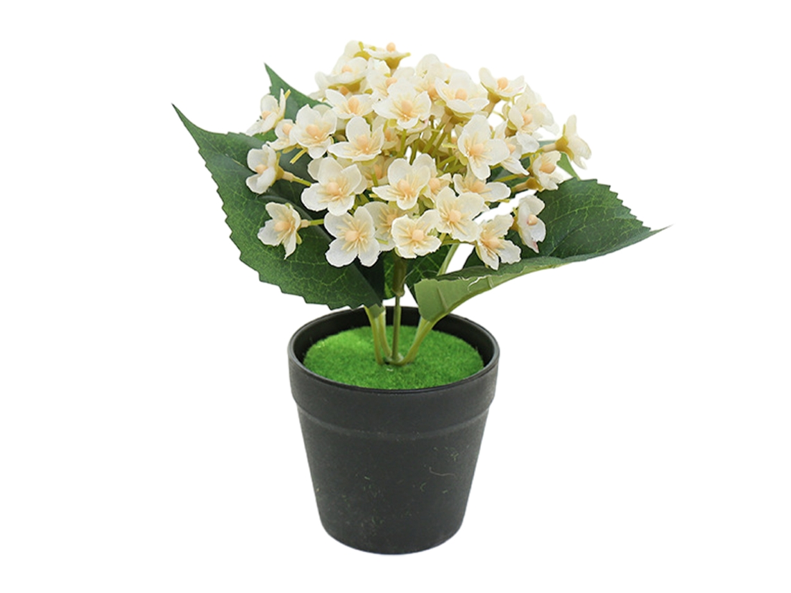 Flor de seda de hortensia bonsái, decoración interior, planta artificial TRUYUETY