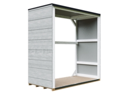 Refugio para leña exterior 1,14 m² 75 x 153 x H159 cm Timbela M980 1 Tundra Grey