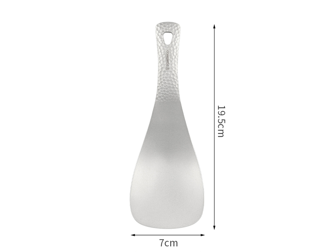 Cuchara De Arroz De Titanio Puro Tomshoo, Resistente Al Calor, Para Uso En La Cocina, Camping Y Exteriores.
