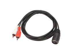Cable Adaptador Din Hembra De 5 Pines A Rca Macho De 2 Pines, 1,5 M, Para Cd, Vcr, Dvd Con Agarre Firme.