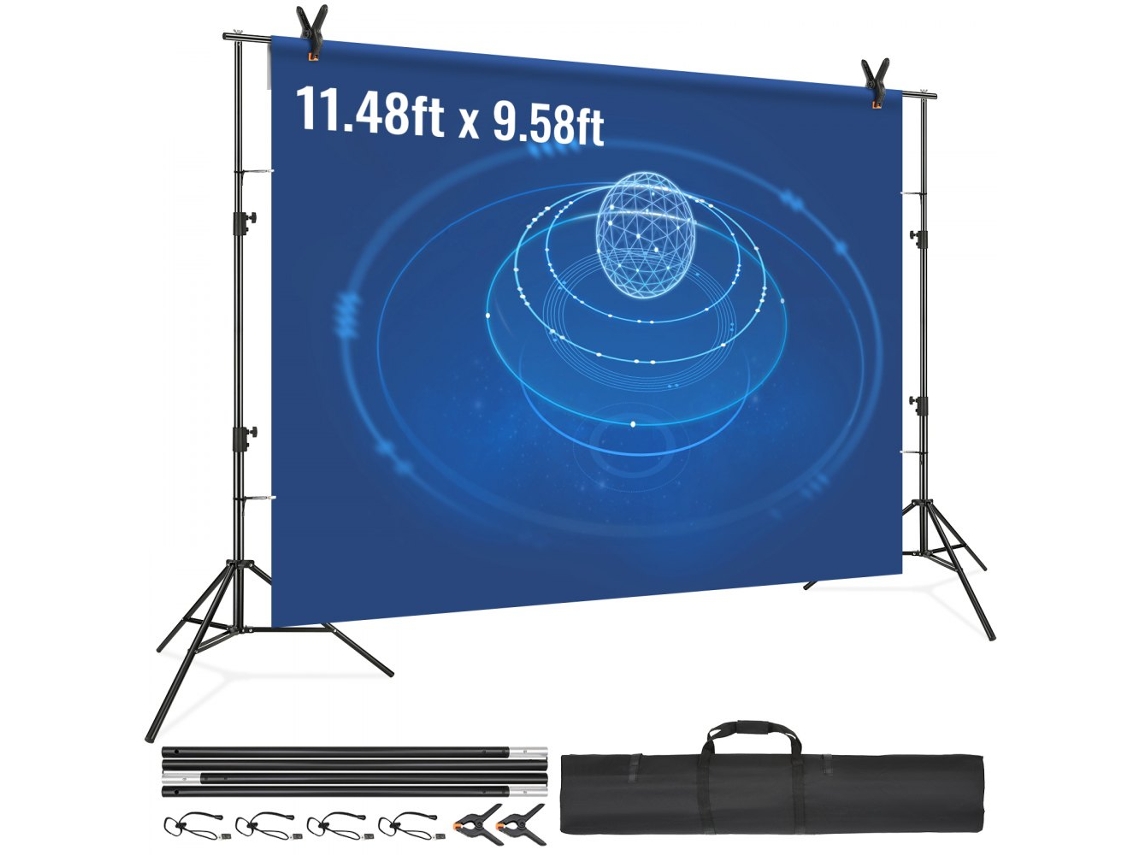 Soporte de fondo para fotografía ajustable 2900x3500mm con trípode doble y bolsa Tekmaquinas