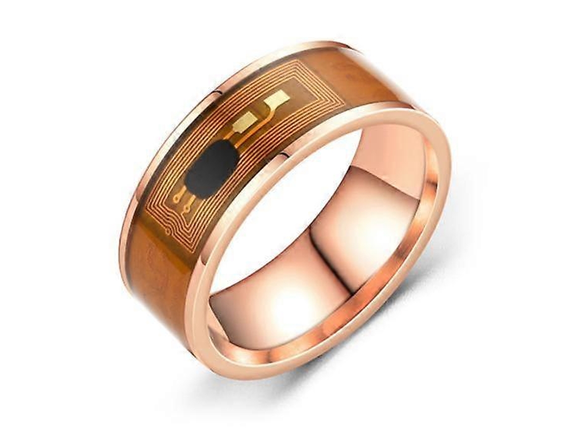 Anillo inteligente con chip NFC en acero inoxidable, diseño de doble dragón con gotero, ideal para regalo. Nostalgia88