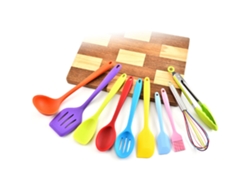 Utensilios de cocina de silicona Juego de 10 utensilios de cocina antiadherentes Utensilios de cocina Utensilios para hornear Aparatos de silicona coloridos ZMDECQNA