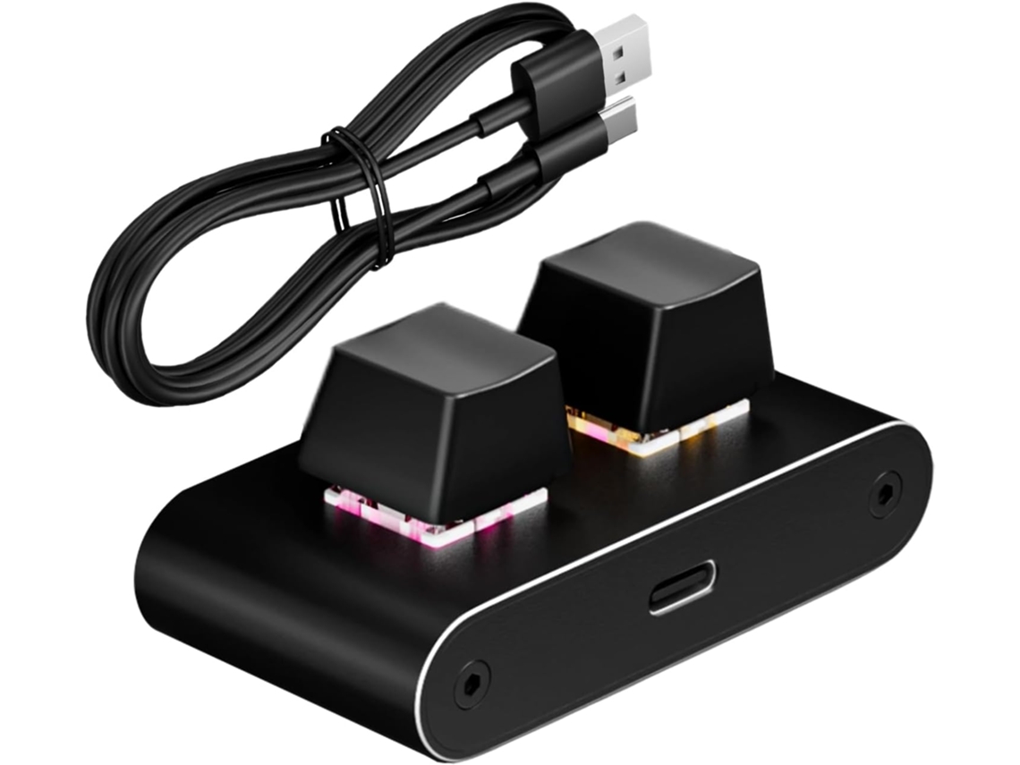 Teclado Macro De Aluminio Con Cable Para Programación De Ordenadores Domésticos
