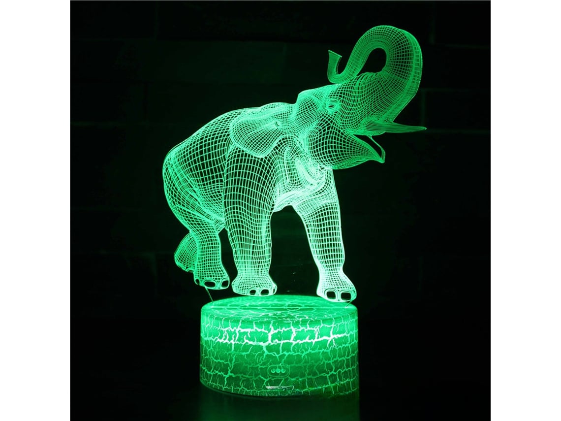 Lámpara de noche con ilusión 3D, 7 colores, interruptor táctil y alimentación USB, Siurn (my 463)