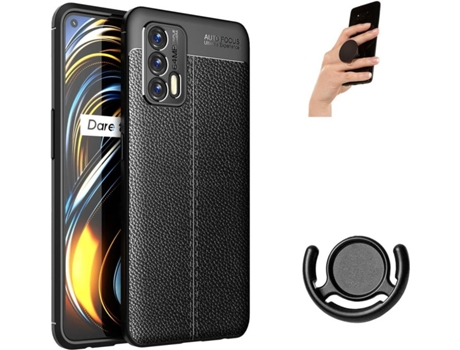 Carcasa, Soporte y Popsocket Realme GT 5G Rugged Leather Negro