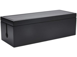 Caja De Almacenamiento Para Gestión De Cables De Plástico Negro Con Diseño Dividido