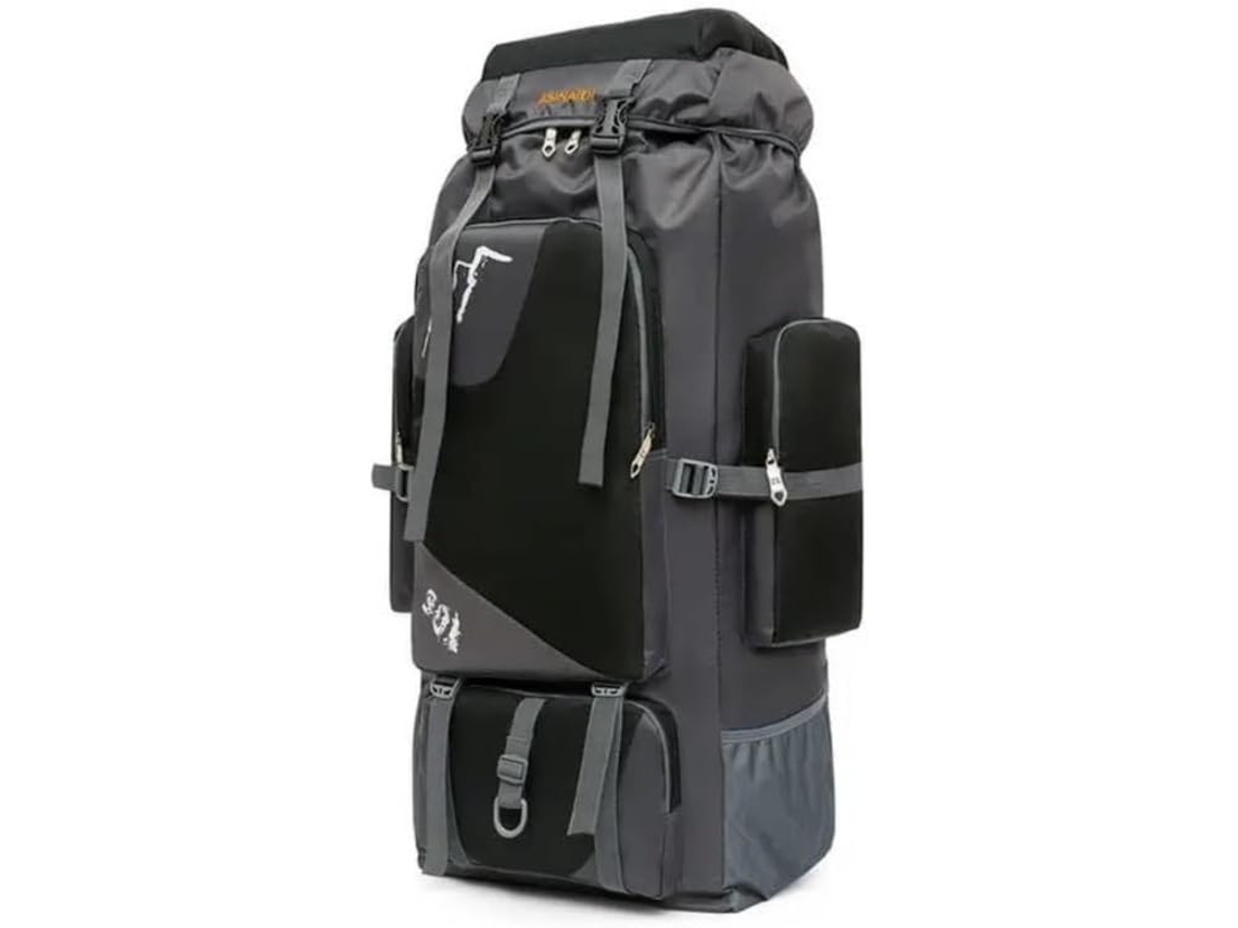 Mochila de Senderismo para Viajes Camping Trekking 90L Hombres Mujeres macuto Impermeable 73 cm x 35 cm x 20 cm (Negro) COSHANO