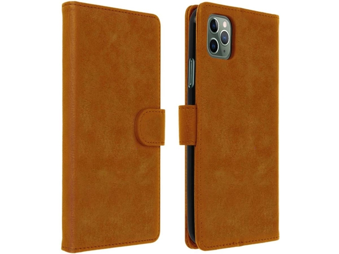 Funda iPhone 11 Pro Max AVIZAR Libro Marrón
