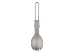 Cuchara-tenedor Plegable De Titanio Ligera Para Acampar, Hacer Senderismo Y Picnics - Herramienta Para Exteriores
