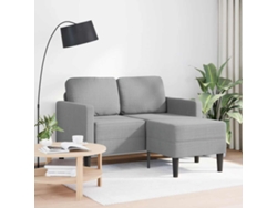 Sofá De 2 Plazas | Sofá De Salón | Sofá De Descanso Con Chaise Longue En Forma L Gris Claro 125cm