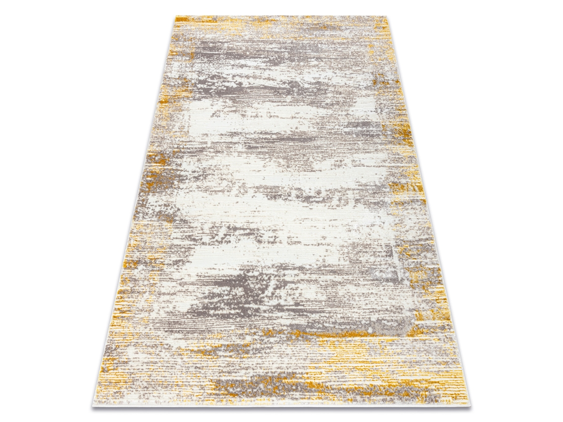 Alfombra Core W9775 Marco, Sombreado - Estructural, Dos Niveles de Vellón, Marfil / Beige (120 x 170 cm)